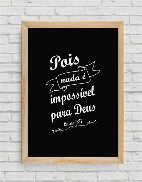 Quadro Decorativo Frase Religiosa Pois nada é 30x20 cm Elo7