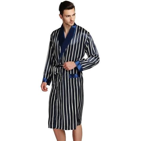 Mens Silk Satin Pajamas Pajama Pyjamas PJS Sleepwear Robe Robes Nightgown Robes S M L XL 2XL 3XL ...