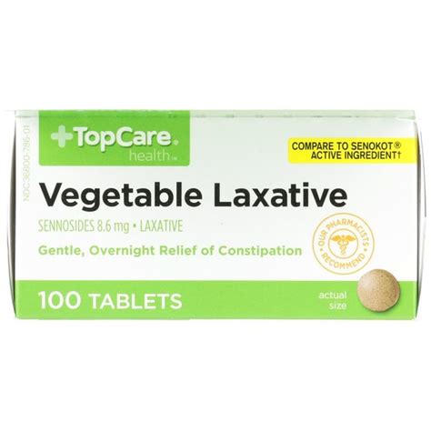 Top Care Vegetable Laxative Sennosides 8 6 Mg Tablets 100 Ct Instacart