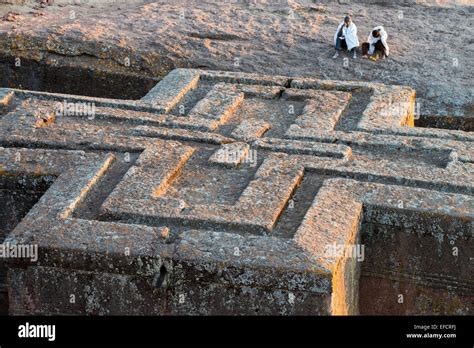 La iglesia de San Jorge en Lalibela Etiopía es un sitio del