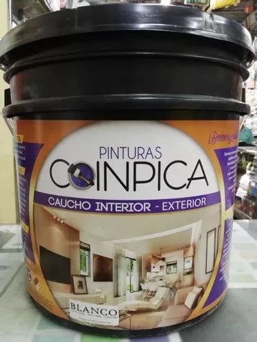 Cuñete De Pintura Caucho Coinpica Blanco Puro Clase C MercadoLibre