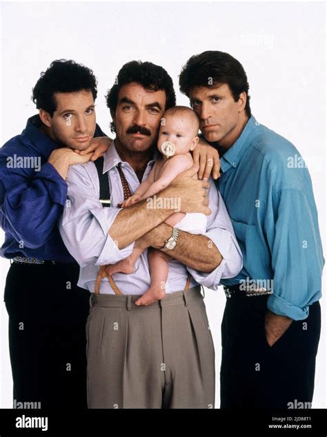 GUTTENBERG,SELLECK,DANSON,BABY, THREE MEN AND A BABY, 1987 Stock Photo ...