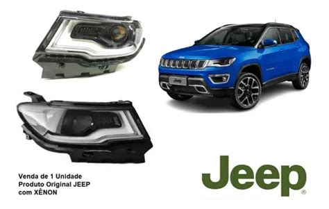 Farol Direito Led Xenon Jeep Compass A Parcelamento Sem