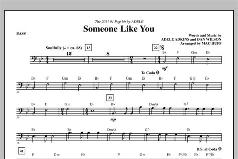 Someone Like You Arr Mac Huff Bass By Adele Sheet Music For Choir Instrumental Pak At Sheet