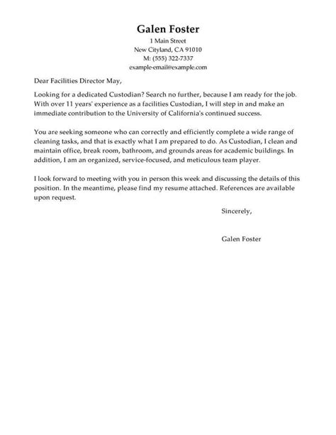 Cleaning Professional Cover Letter Examples LiveCareer Cover Letter