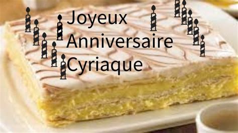 Anniversaire Cyriaque