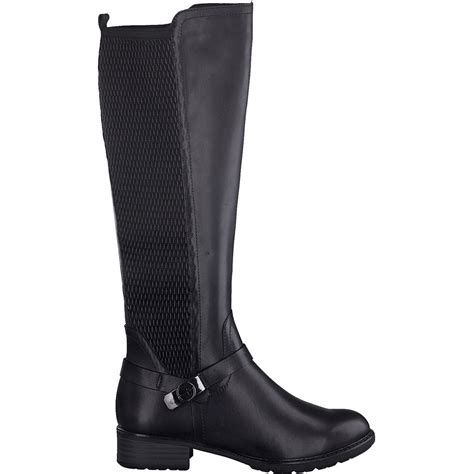 Tamaris Indafitoni 25511 27 001 Black Leather Knee High Boots