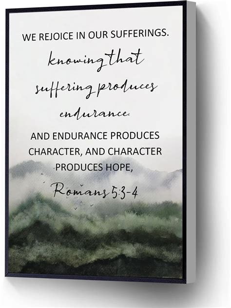 Amazon Romans 5 3 4 Modern Canvas Wall Art We Rejoice In Our