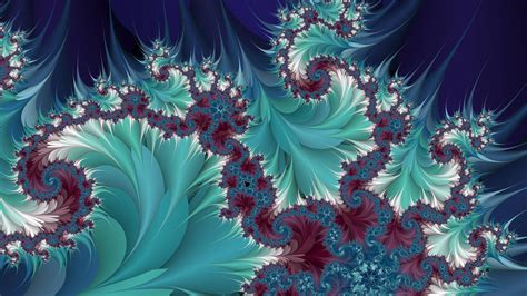 Blue Fractal Leaves Art HD Abstract Wallpapers | HD Wallpapers | ID #60881