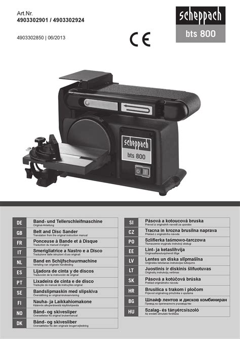 Scheppach Translation From The Original Instruction Manual