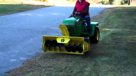 John Deere 318 W Snowblower Deck And Cart Youtube