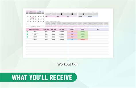 Workout Plan Template in MS Excel, Google Sheets - Download | Template.net