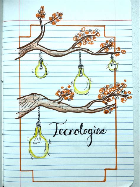 Technologies Cover Page Cuaderno De Notas Portada De Tecnologia The