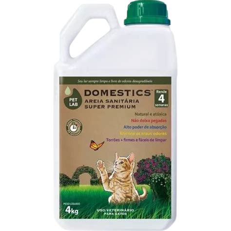 Areia Sanitária Domestics Para Gatos 4 Kg Loja Pet Niva Produtos