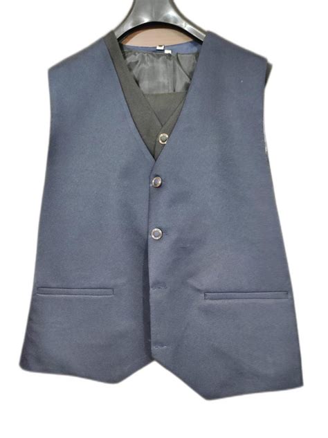 Polyester Men Blue Plain Waistcoat At Rs Piece In Surat Id