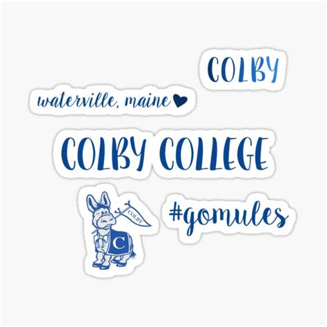 Colby College Pack Sticker For Sale By Mayaf08 Redbubble