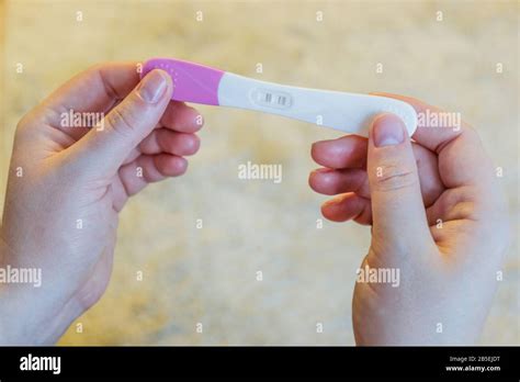 Woman Holding Positive Pregnancy Test Motherhood Pregnancy Birth