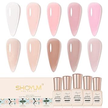 Amazon Shoyum Jelly Nude Gel Nail Polish Set Pcs Sheer Milky