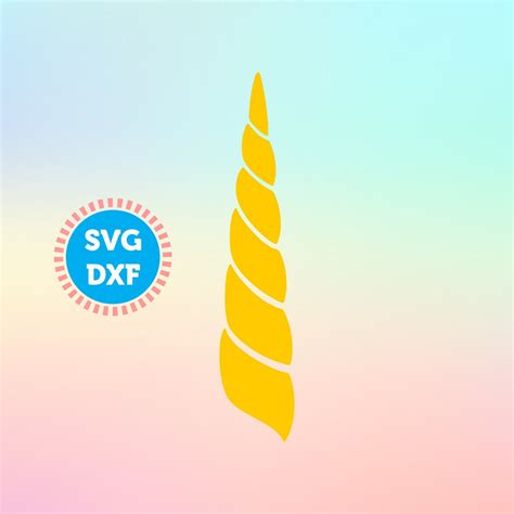 Unicorn Horn Svg Dxf Files Unicorn Svg Dxf Gold Horn Svg Etsy