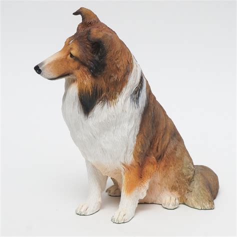 The Danbury Mint Sheltie Dog Statue Ebth