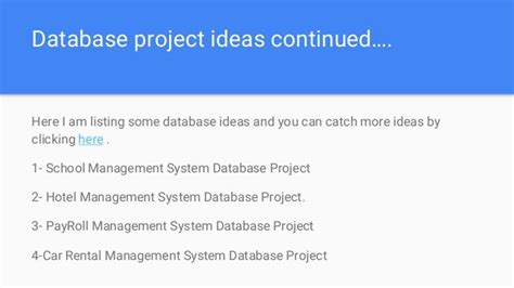 Database project ideas for final year students