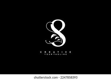 Elegant Luxury White Number 8 Logo Stock Vector (Royalty Free ...