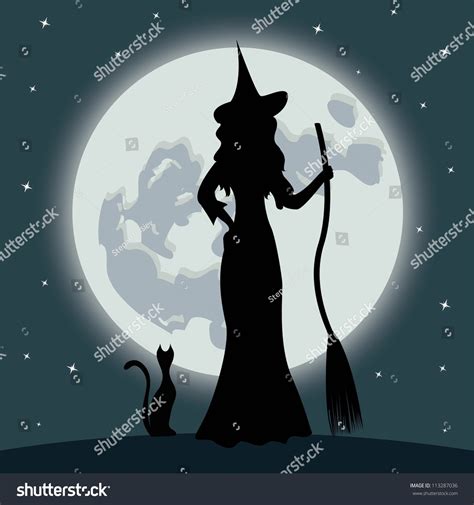 Halloween Witch Cat Stock Illustration 113287036 - Shutterstock