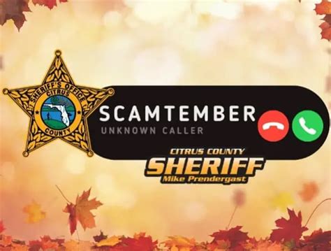 Citrus County Sheriff Intros Scamtember Safety Campaign