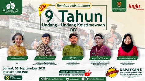 Rembag Kaistimewan 9 Tahun Undang Undang Keistimewaan DIY YouTube