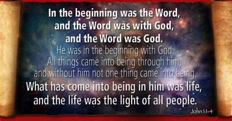 John 11 4 In The Beginning Was The Word And The Word Was With God