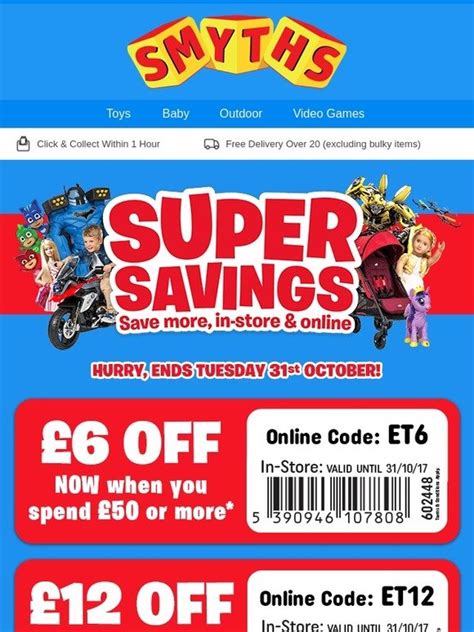 Smyths Toys Hq Hurry Free £12 Off Voucher On All Toys Baby And