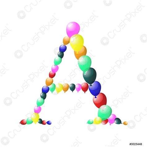 Balloon letter - stock vector 3025448 | Crushpixel