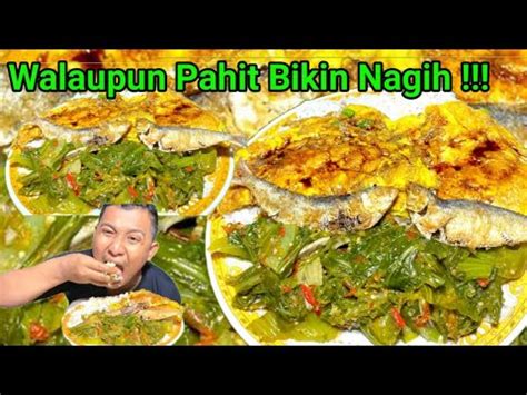 Makan Sayur Tumis Sawi Pahit Dan Telur Dadar Kecap Ikan Asin Tamban