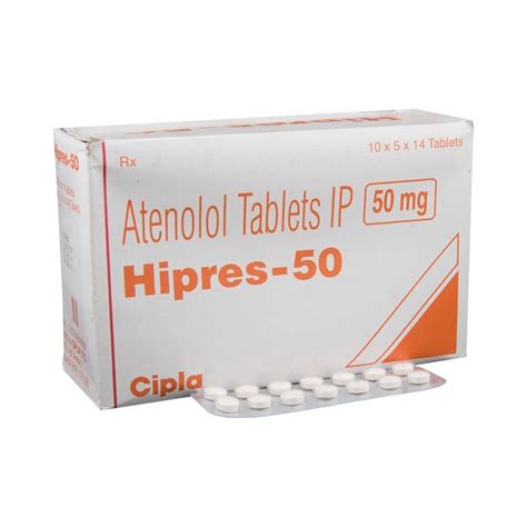 Atenolol 50Mg Hipres 50 Mg Tablets Cipla Ltd Prescription At Rs 23