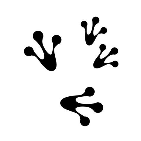 Frog Footprints On A White Background Frog Legs Suitable For