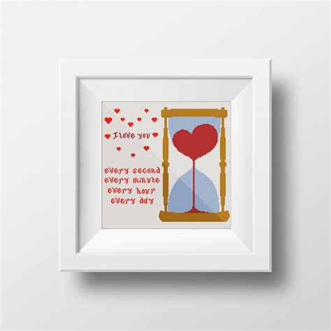 Quote I Love You Every Second Every Minute Every Hour Etsy