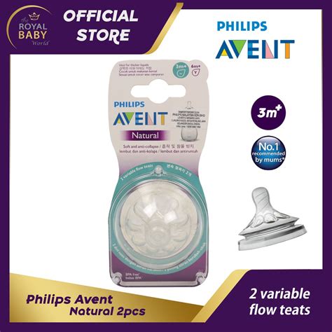 Philips Avent Natural 2pcs Variable Flow Teats 3m Shopee Malaysia