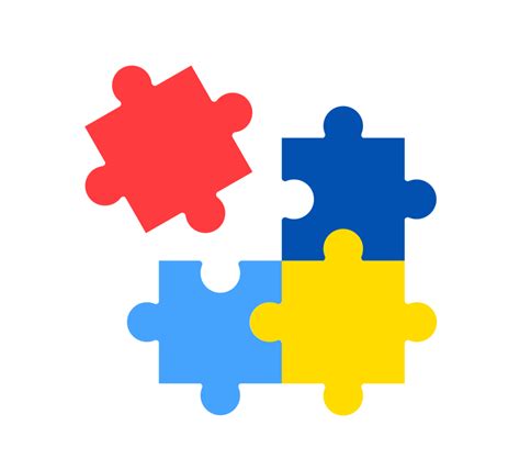 World Autism Awareness Day Colorful Puzzle Design Sign Symbol Of