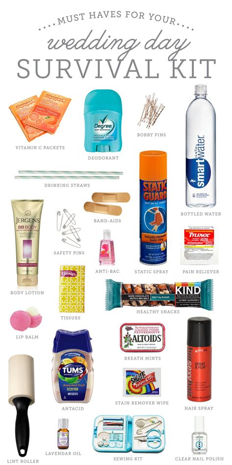 Wedding Day Survival Kit What To Pack For The Big Day Wedding