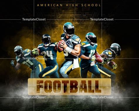 Football Sports Fully Customized Layered Photoshop Template