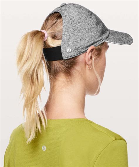 Lululemon Baller Hat Run Ponytail Heather Lux Multi Black Black