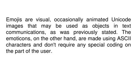 Ppt What Distinctions Exist Between Emoticons And Emojis Powerpoint