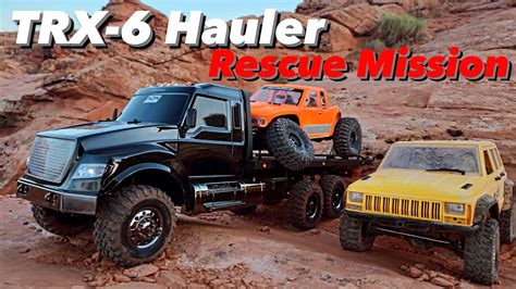 Traxxas Trx 6 Car Hauler Offroad Recovery Mission Youtube