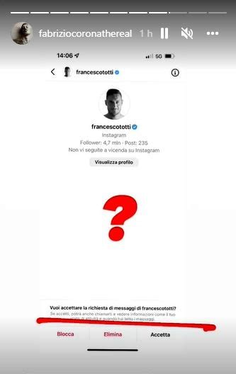 Disattivato Laccount Instagram Di Fabrizio Corona Totti Aveva Provato