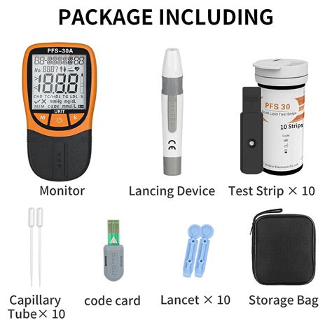 URIT 5 In 1 Blood Lipid Test Meter Home Cholesterol Test Kit With 10