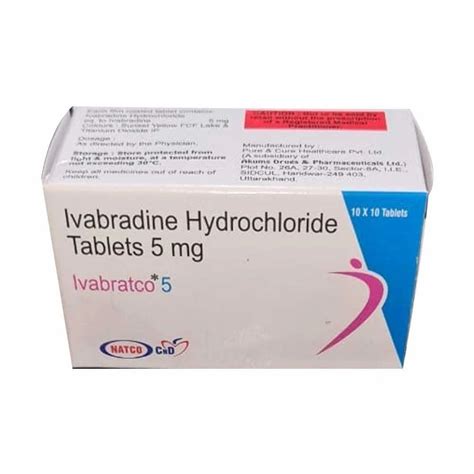 5mg Ivabradine Hydrochloride Tablets at Rs 159/box | इवाबराडीन in ...