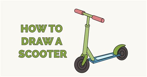 How To Draw A Scooter Really Easy Drawing Tutorial