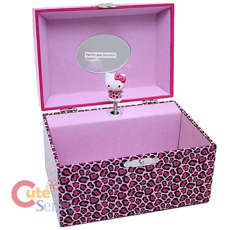 Sanrio Hello Kitty Music Box Pink Leopard Hello Kitty Jewelry Box | eBay