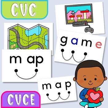 237 CVC Picture Blending Flash Cards Word Families PreK KG Onset