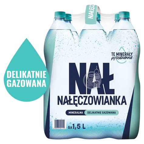 Nałęczowianka Naturalna woda mineralna delikatnie gazowana 6 x 1 5 l